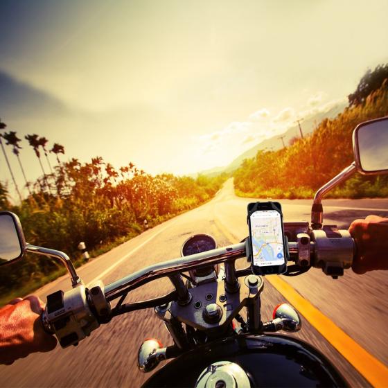 Phone Bike Mount and Motorcycle Cell Phone Holder 2nd Generation For iPhone X XS 8 7 7s 6 6s 5 5s Plus Samsung Galaxy S10 S9 S8 S7 Note any Smartphone GPS Mountain Road Bicycle Handlebar Cradle