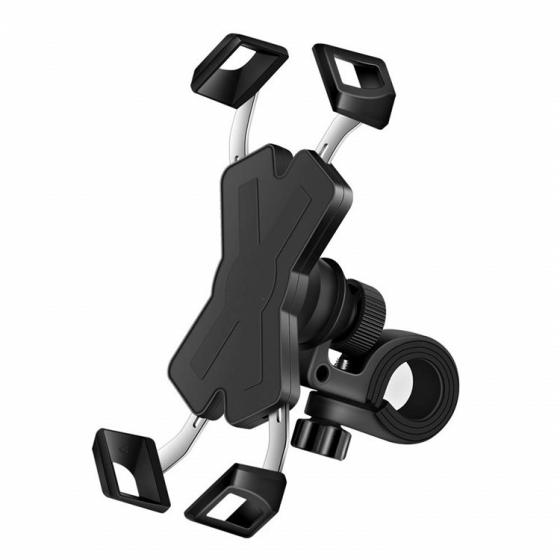 Flexible Stretching Bike Phone Mount Universal Bicycle Stem Cell Phone Holder,Nylon Motorcycle Handlebar Mount Stable Cradle with 360° Rotation for iPhone Android GPS Other Devices from 4.7