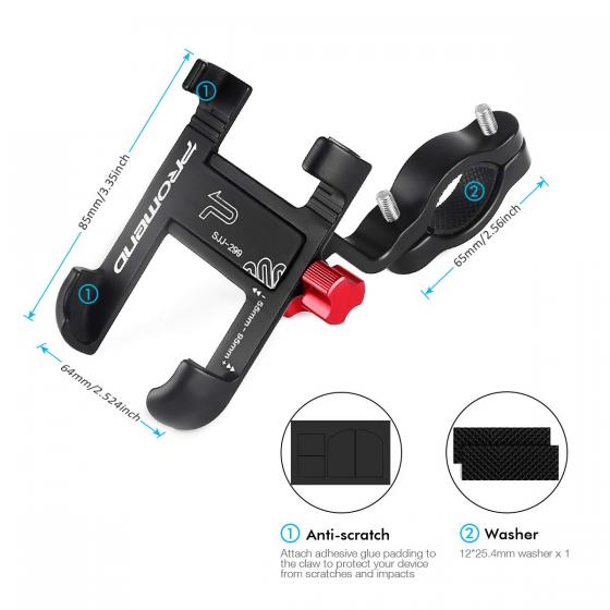 Metal bike phone mount