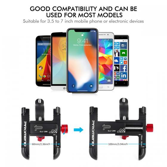 Metal bike phone mount