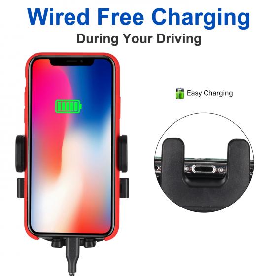 Air Vent Phone Mount  Auto-lock One hand Operate Universal Bicycle Stem Cell Phone Holder,Nylon Motorcycle Handlebar Mount Stable Cradle with 360° Rotation for iPhone Android GPS Other Devices from 4.7