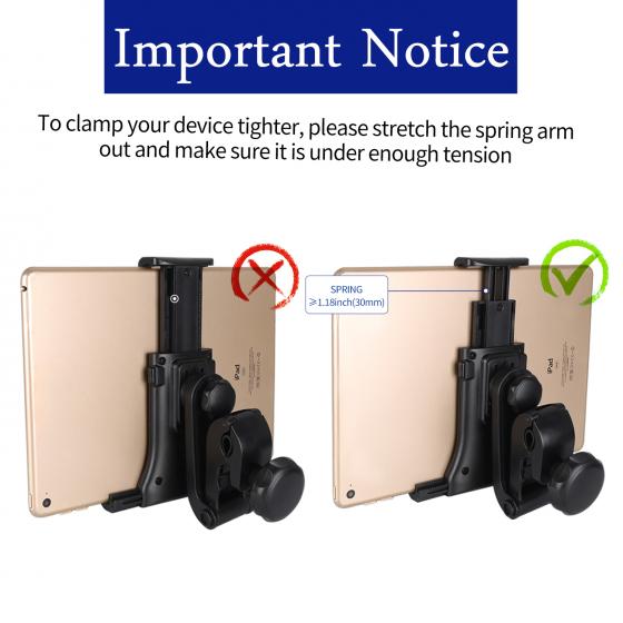 Tablet Holder, Car Headrest Mount Headrest Car Tablet Holder Folding Arm Phone Mount with Sliding Tabs for 4