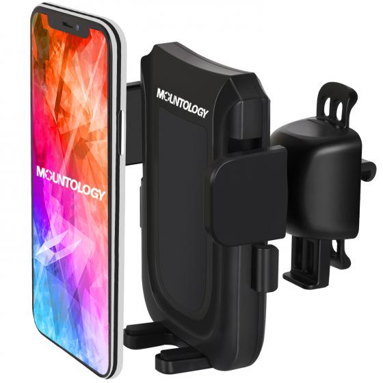 Air Vent Phone Mount Auto-lock One hand Operate Universal Bicycle Stem Cell Phone Holder,Nylon Motorcycle Handlebar Mount Stable Cradle with 360° Rotation for iPhone Android GPS Other Devices from 4.7